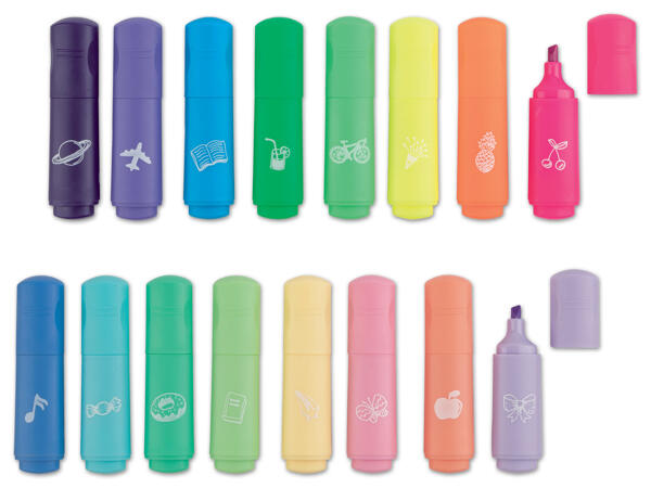 Mini-Textmarker, 8 Stück