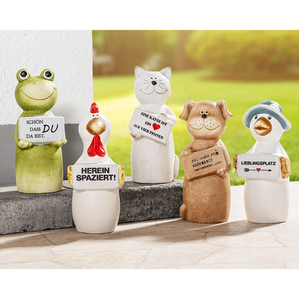 Keramik-Gartenfigur