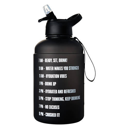 Hydration Tracker Water Bottle, Black
