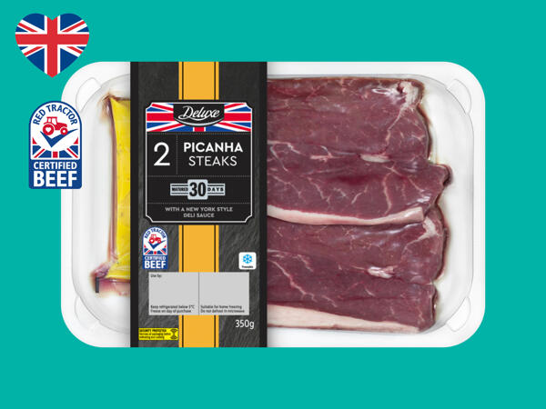 Birchwood 2 British Beef 30-Day Matured Picanha Steaks with New York-Style Deli Sauce