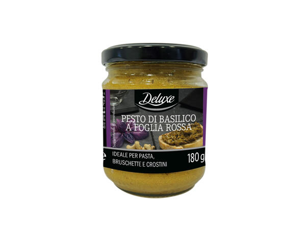 Basil Pesto with Red Leaf