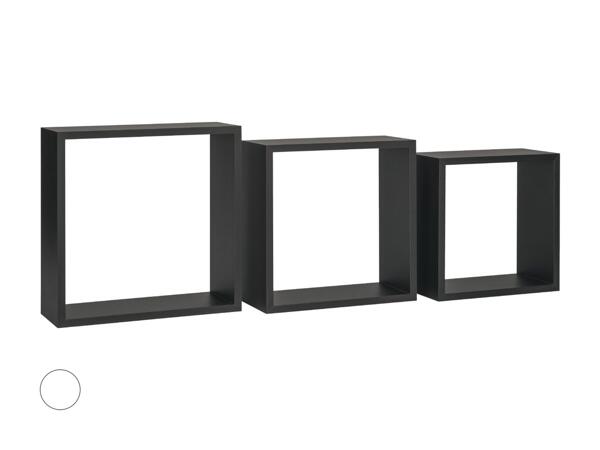 Étagère de forme carrée, 3 pièces