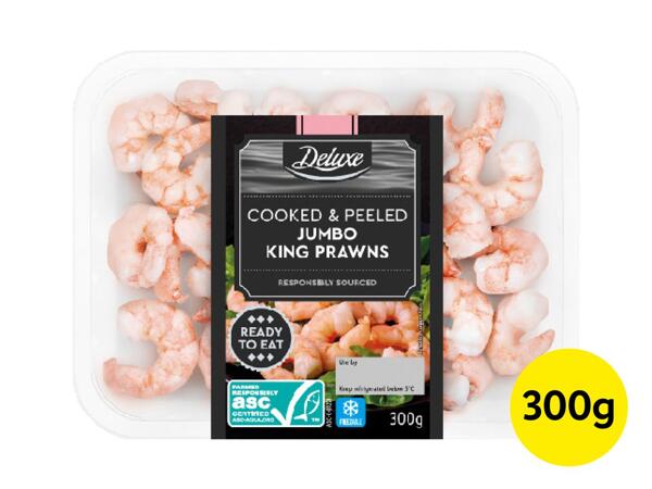 Deluxe Cooked and Peeled Jumbo King Prawns
