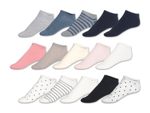 Damen/Herren Sneakersocken, 5 Paar