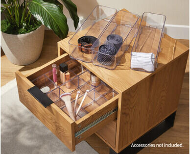 Interlocking Clear Plastic Drawer Organisers