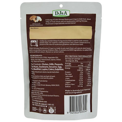 Shiitake Mushroom Crisps Original 65g