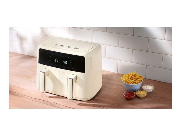 Silvercrest Beige Dual Basket Air Fryer
