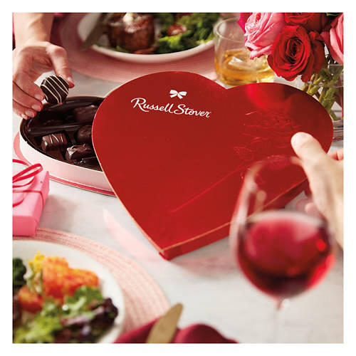 Assorted Milk & Dark Chocolate Heart Shaped Box, 17 count