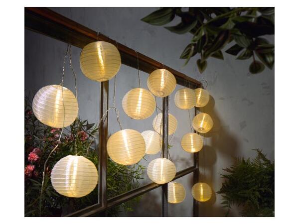Světelný LED řetěz XXL / Závěsné solární LED světlo