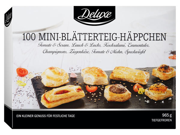 DELUXE 100 Mini-Blätterteig-Häppchen