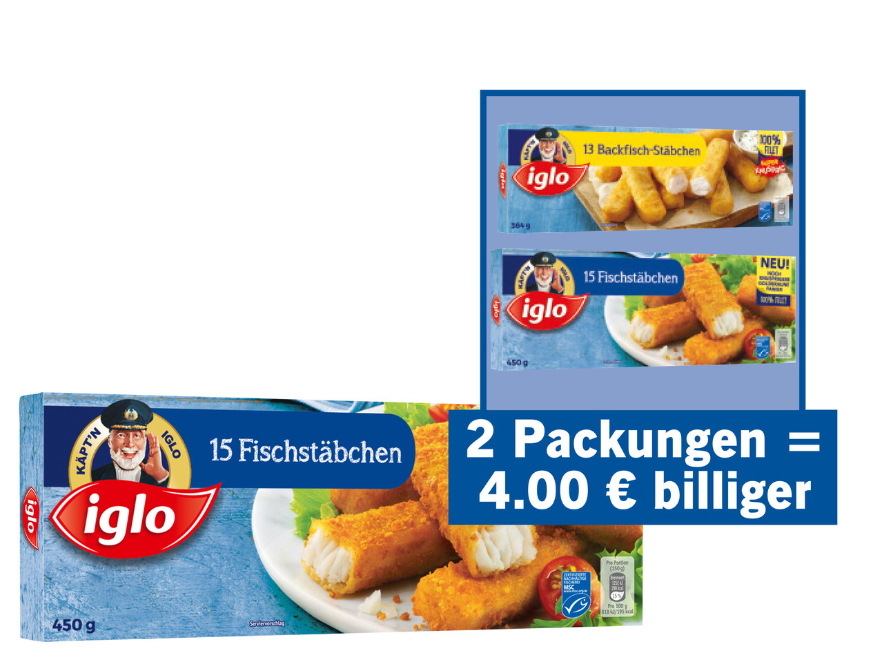 IGLO Backfisch-Stäbchen oder Fischstäbchen