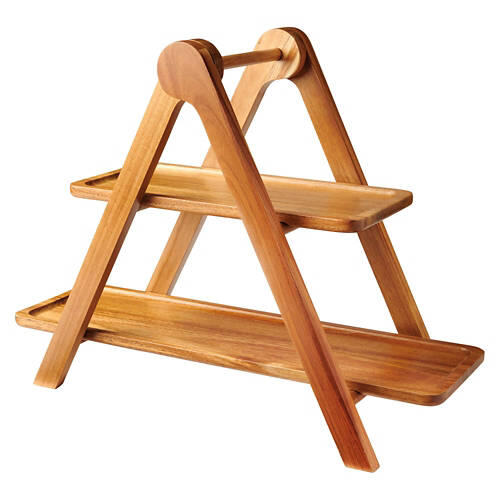 2-Tier Wooden Buffet Server