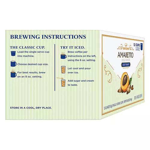 Amaretto Flavored Light Roast Coffee Cups, 12 count