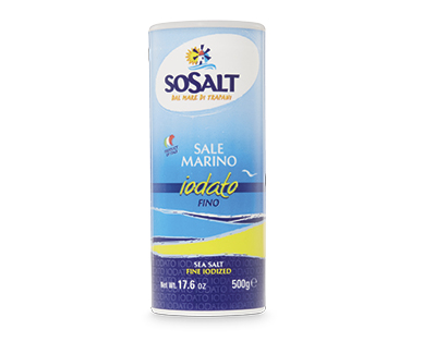 SICILIAN SOSALT FINE OR IODIZED SEA SALT 500G