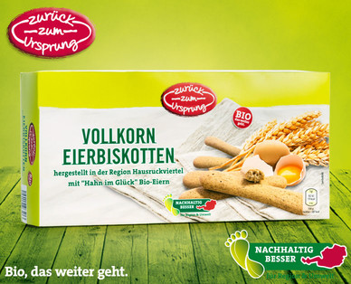 ZURÜCK ZUM URSPRUNG Österr. Bio-Vollkorn Eierbiskotten