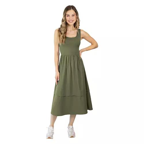 Ladies Hybrid Dress - Green, L