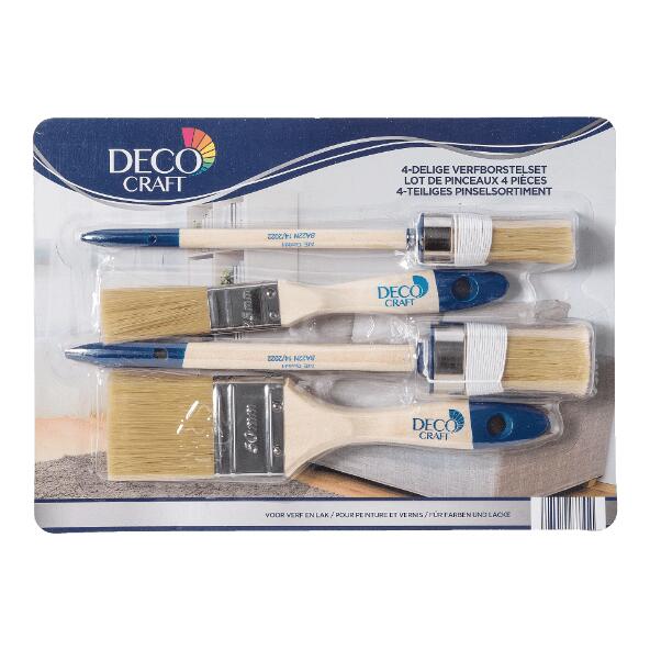 DECO CRAFT(R) 				Pinselset, 4-teilig