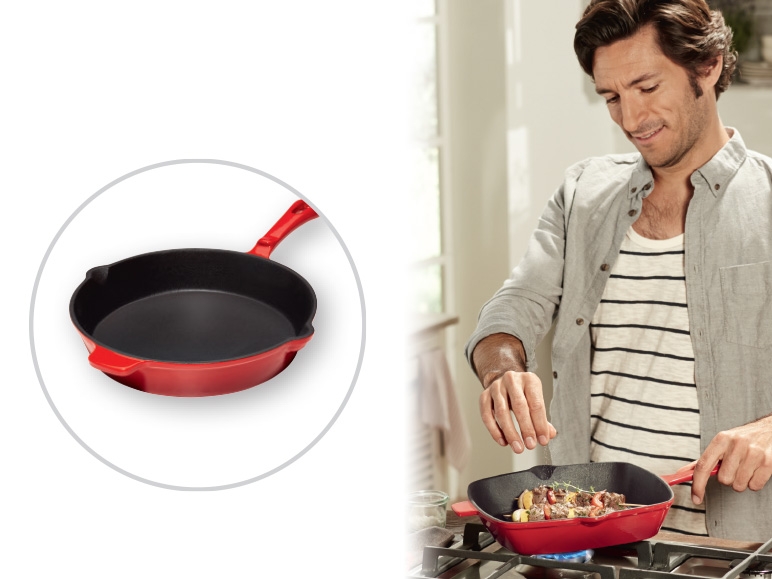 ERNESTO Cast Iron Pan/ Cast Iron Grill Pan