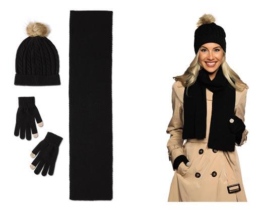 Serra 
 Ladies' 3-Piece Hat, Gloves and Scarf Set