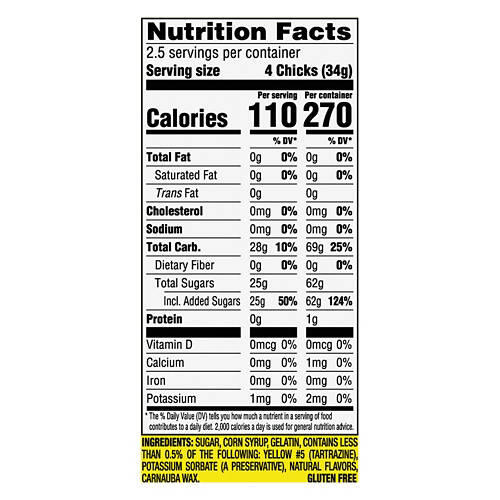 Gluten & Fat Free Marshmallow Chicks, 10 count