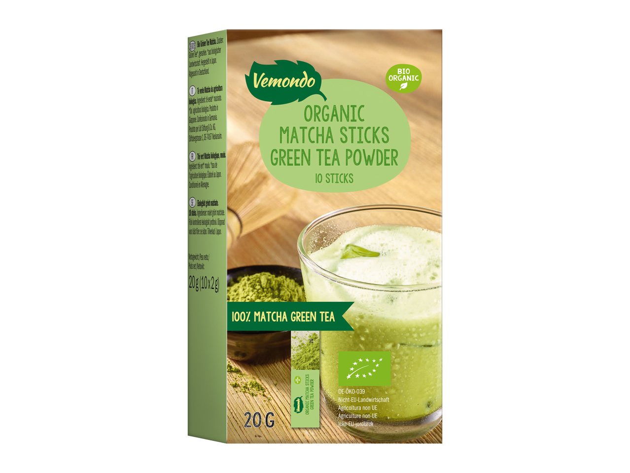 Thé matcha bio en sachet