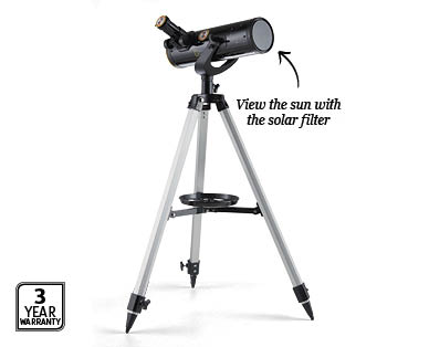 Newtonian Reflector Telescope with Solar Filter