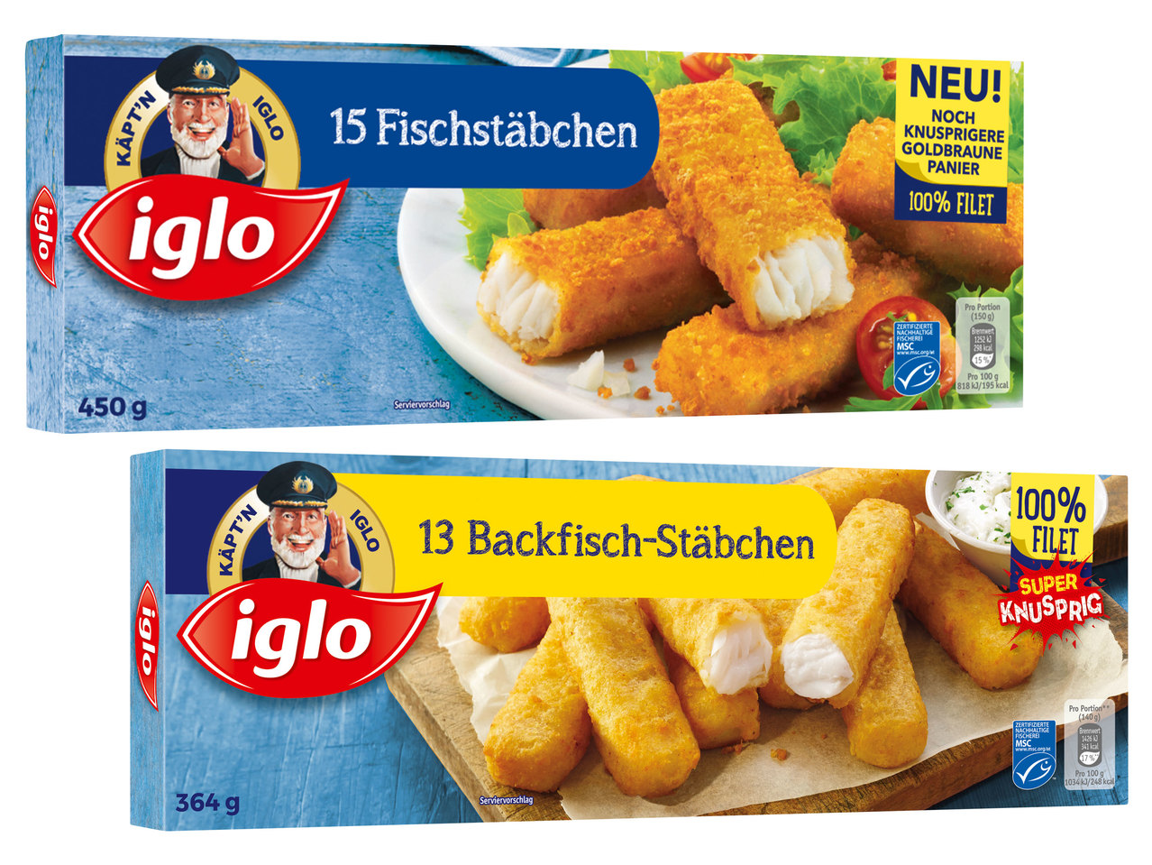 IGLO Backfisch-Stäbchen oder Fischstäbchen