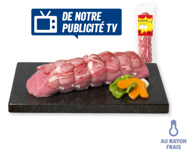 Rôti de veau grenadin, bardé de lard de veau