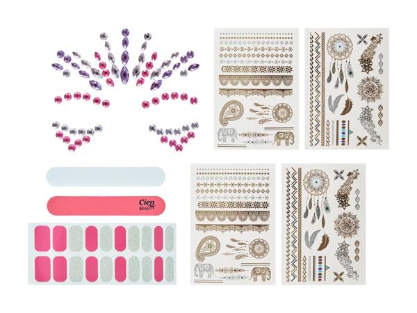Strass/​mèches de cheveux scintillantes/​feuilles pour ongles/​tatouages