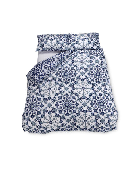 Blue Print King Size Duvet Set
