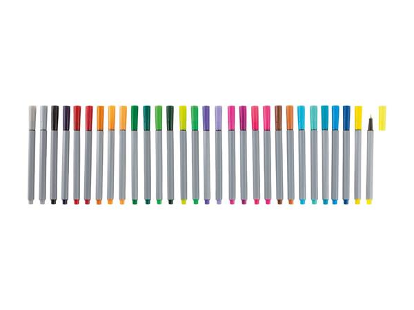 UNITED OFFICE(R) Mini brush-/​fineliner 30-pak