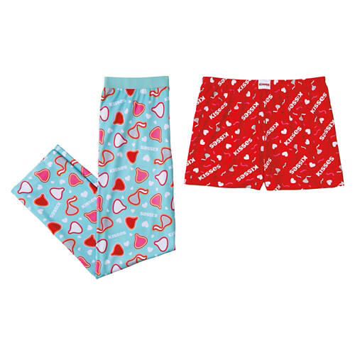 2 Pack Ladies Hershey Kisses Pajama Pants, S