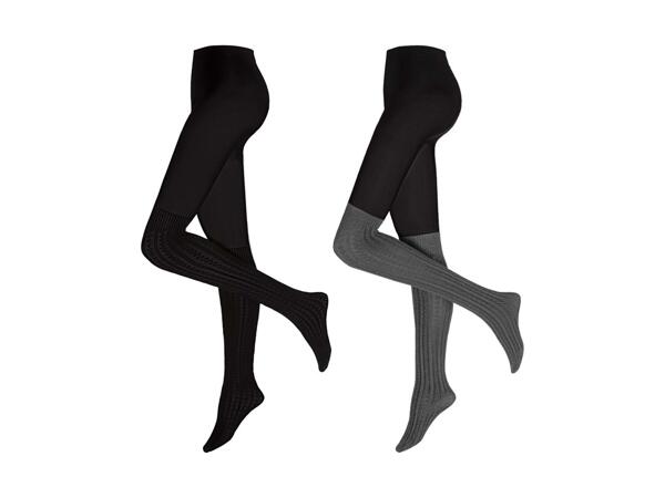 Collants fins à effet chaussettes montantes