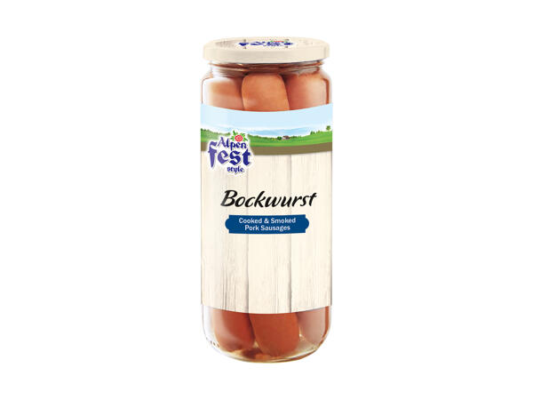 Alpenfest Cured Smoked Pork Sausages in Brine