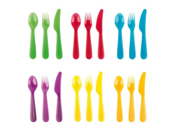CRIVIT Plastic Cutlery - 18 Piece Set