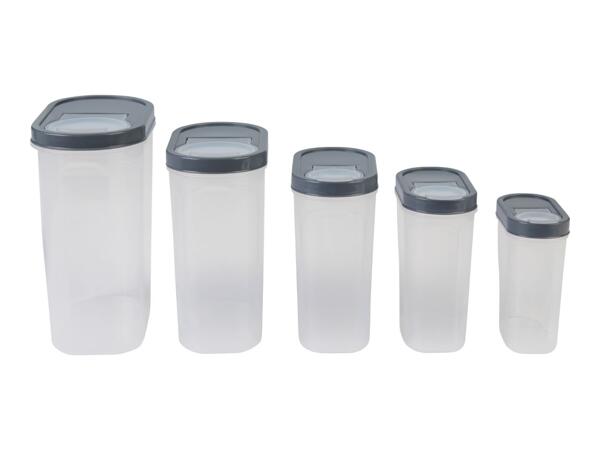 Silvercrest Grey Food Storage Containers - 5 Pack