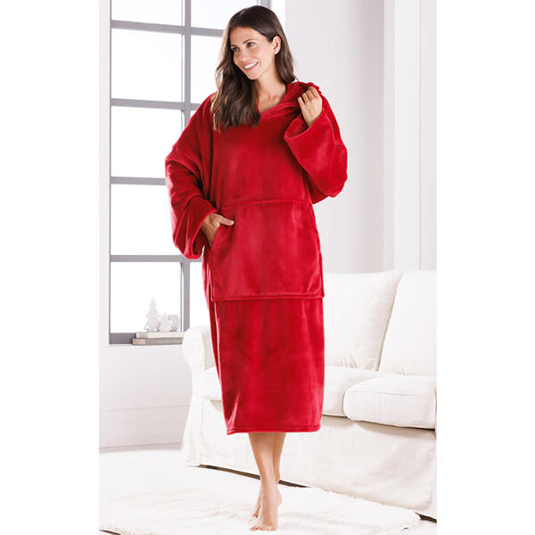 XXL-Flanell-Kuschel-Poncho
