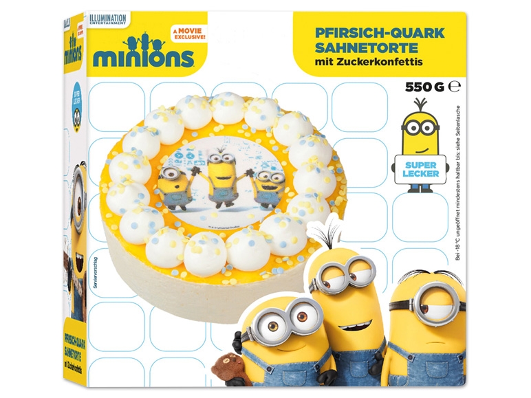Minions Pfirsich-Topfen-Sahnetorte