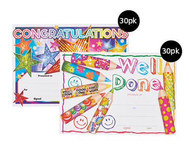 Award Certificates 30pk