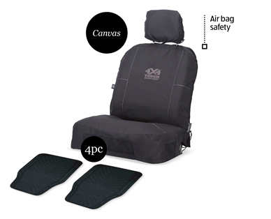 4PC CAR SEAT COVER SETS WITH FLOOR MATS