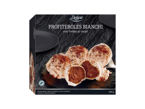 White Profiteroles with Cocoa Cream