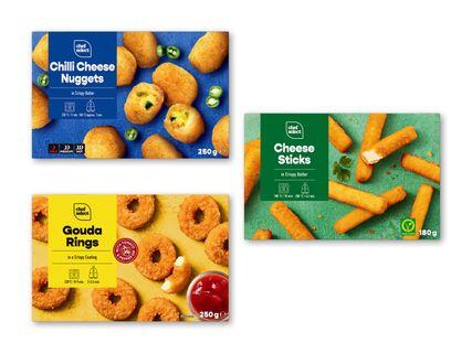 CHEF SELECT Mozzarella Sticks, Chili Cheese Nuggets eller Gouda Rings
