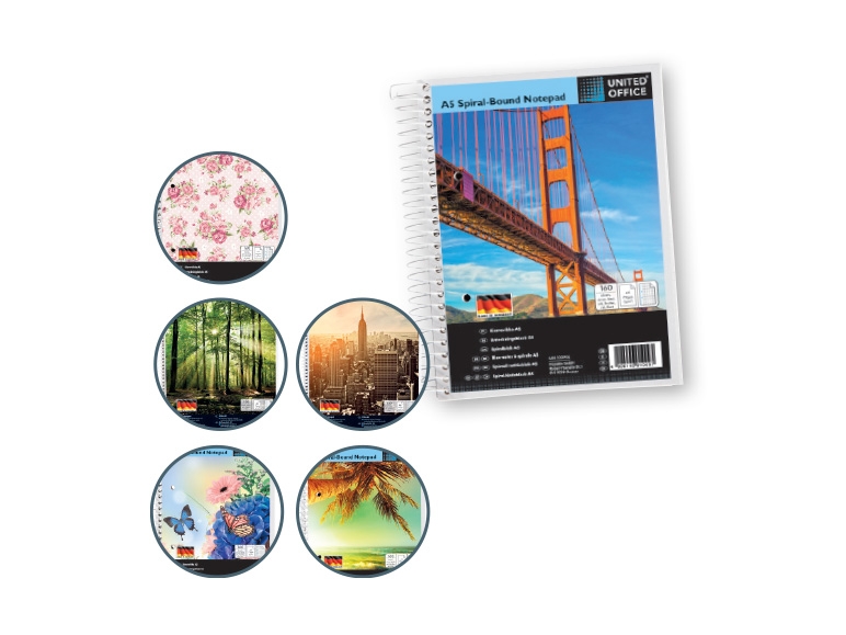 United Office(R) A4/A5 Spiral Note Pad