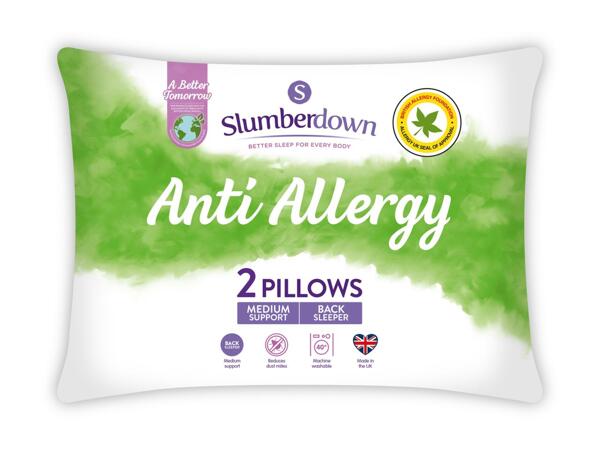 Slumberdown Anti-Allergy Pillow – 2 Pack
