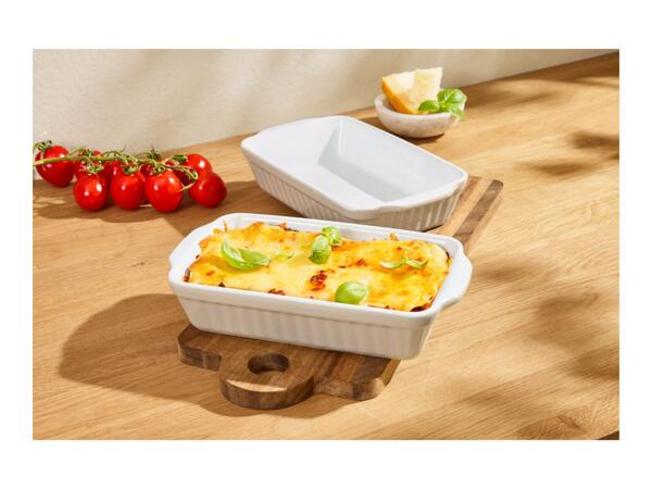 Silvercrest Beige Small Stoneware Oven Dishes - Set of 2