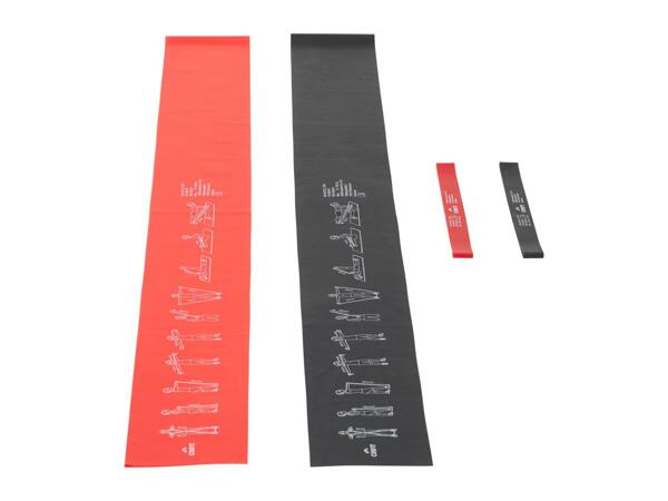 Crivit Resistance Bands - Set of 4 Strong to Extra-Strong Resistance