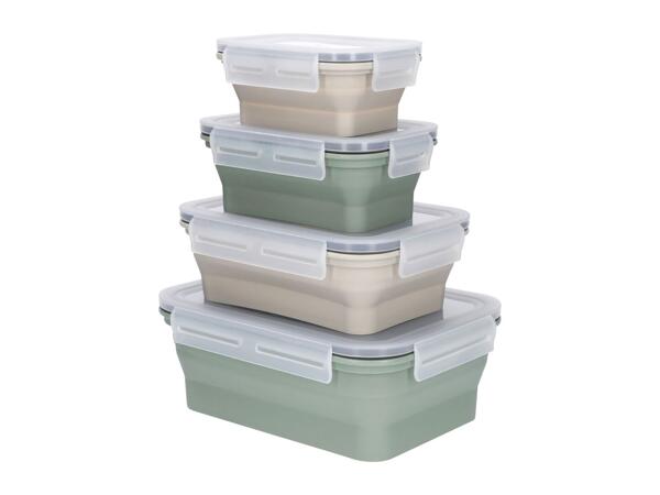 Silvercrest Collapsible Rectangular Food Storage Containers - 4 Pieces