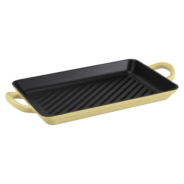 Crofton Yellow Cast Iron Skinny Grill Pan