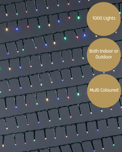 1000 Multi Coloured LED Lights