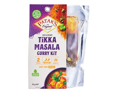 Patak's Indian Meal Kits 313g - Creamy Coconut Korma or Rich and Creamy Tikka Masala